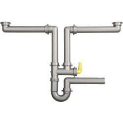 Zestaw mostek z syfonem FRANKE 1 1/2'' do podłączenia 2 komór (112.0048.805)