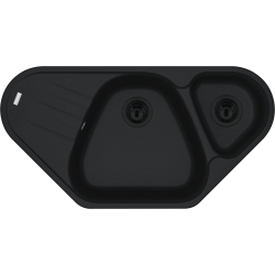 Zlew FRANKE Antea AZG 661-E czarny mat BLACK EDITION (114.0729.775) *** zamów wycięcie otworów GRATIS ***