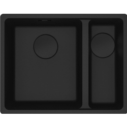 Zlew FRANKE Maris MRG 160-34-15 SBR (DUŻA komora LEWA) czarny mat BLACK EDITION (125.0697.755)