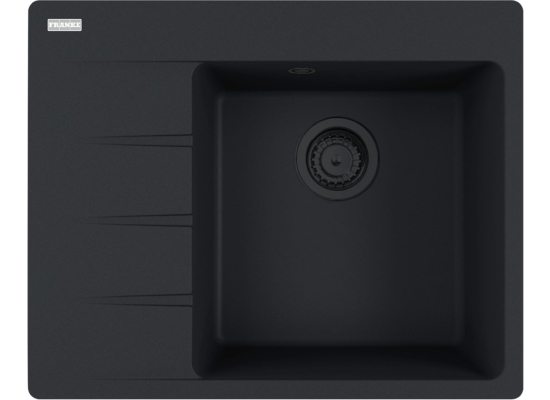 Zlew FRANKE Centro CNG 611-62 TL (komora PRAWA) czarny mat BLACK EDITION (114.0693.566) *** zamów wycięcie otworów GRATIS ***