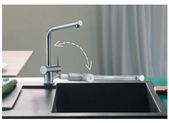 Bateria FRANKE ATLAS NEO PULL-OUT WINDOW stal szczotkowana INOX | podokienna (115.0521.439)