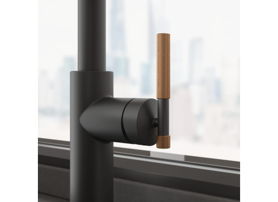 Bateria FRANKE MARIS STRIPES J PULL-OUT SPRAY czarny mat + miedziany (115.0747.674)