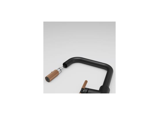 Bateria FRANKE MARIS STRIPES U PULL-OUT SPRAY czarny mat + miedziany (115.0747.677)