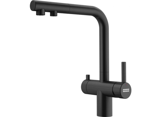 Bateria FRANKE ATLAS NEO CLEAR WATER PULL-OUT czarna stal szczotkowana (120.0758.156)