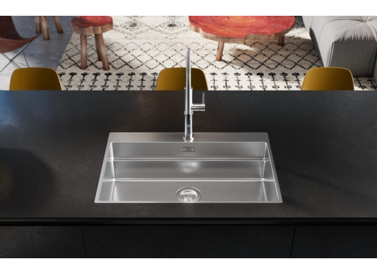 Zlew FRANKE Box Pro BXX PRO 210-70 TL stal SZCZOTKOWANA (wkładka + rollmata + deska) (127.0749.857)
