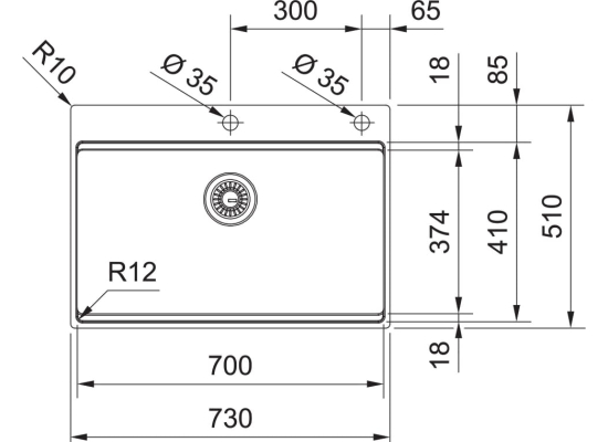 Zlew FRANKE Box Pro BXX PRO 210-70 TL stal SZCZOTKOWANA (wkładka + rollmata + deska) (127.0749.857)