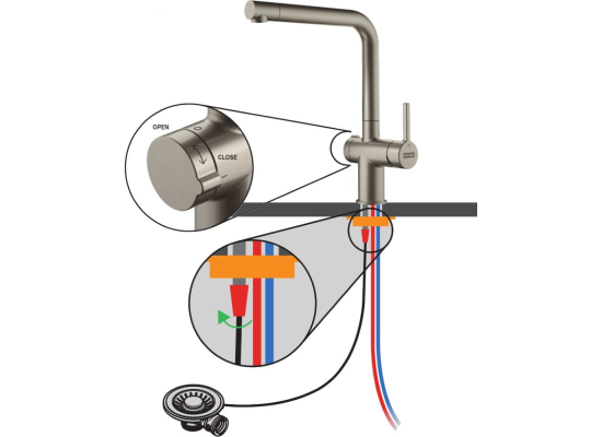 Bateria FRANKE ACTIVE L TWIST PULL-OUT SPRAY czarny mat (115.0669.769)