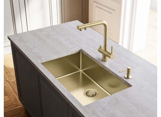 Bateria FRANKE ATLAS NEO CLEAR WATER PULL-OUT złoty (szczotkowany) (120.0758.157)