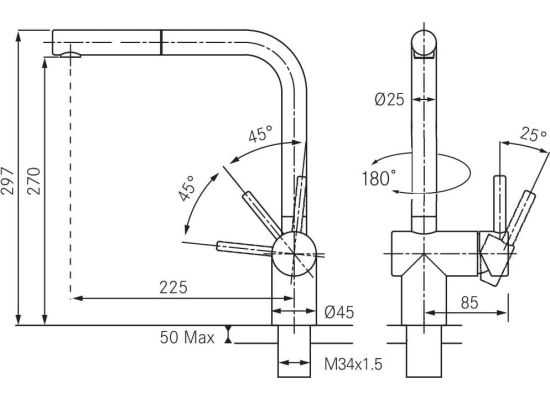 Bateria FRANKE ATLAS NEO PULL-OUT złoty (szczotkowany) (115.0681.242)