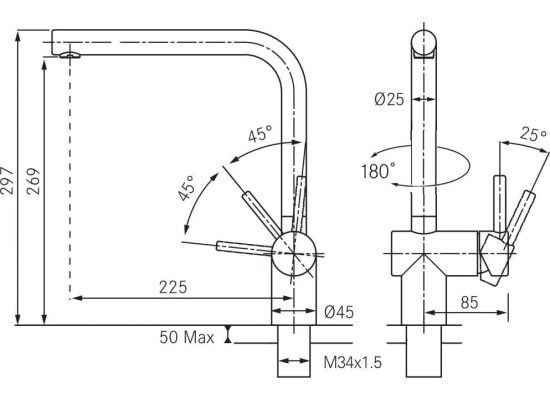 Bateria FRANKE ATLAS NEO stal szczotkowana INOX (115.0521.435)