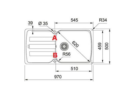 Zlew FRANKE Antea AZG 611-97 XL czarny mat (114.0676.241) *** zamów wycięcie otworów GRATIS ***