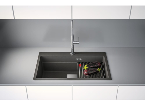 Zlew FRANKE Kanon Pro KNG PRO 610-73 czarny mat (wkładka + rollmata + deska) (114.0749.641) *** zamów wycięcie otworów GRATIS ***