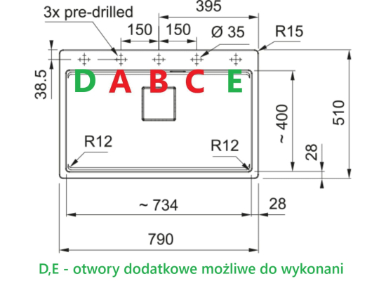 Zlew FRANKE Kanon Pro KNG PRO 610-73 czarny mat (wkładka + rollmata + deska) (114.0749.641) *** zamów wycięcie otworów GRATIS ***