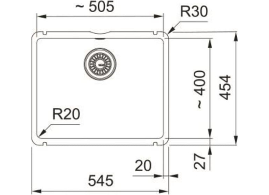Zlew ceramiczny FRANKE KubusX KXK 110-51 czarny mat | Fraceram (126.0738.293)