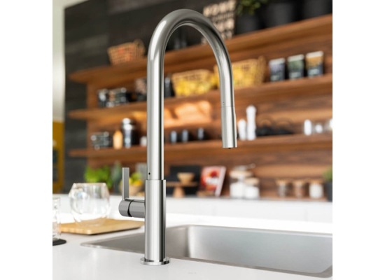 Bateria FRANKE MARIS SLIM CLEAR WATER J PULL-OUT złoty (szczotkowany) (120.0736.601)