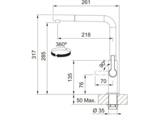 Bateria FRANKE MARIS SLIM L PULL-OUT czarny mat (115.0728.394) Bateria FRANKE MARIS SLIM L PULL-OUT czarny mat (115.0728.394)