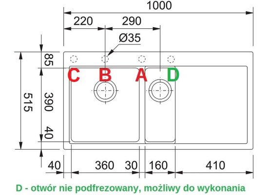 Zlew FRANKE Mythos MTG 651-100 (komora LEWA) onyx + AKC (114.0743.118) *** zamów wycięcie otworów GRATIS ***