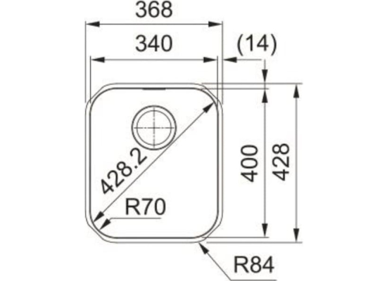 Zlew FRANKE Smart SRX 110-34 stal SZCZOTKOWANA (122.0739.166)
