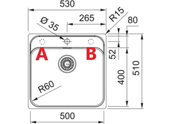 Zlew FRANKE Smart SRX 210-50 TL stal SZCZOTKOWANA (127.0720.295) *** zamów wycięcie otworów GRATIS ***