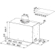 Okap do zabudowy FRANKE Box Flush Premium FBFP BK MATT A70 czarny mat | 670m3/h (305.0665.392)