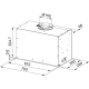 Okap do zabudowy FRANKE Box Flush FBFE A70 BK MATT czarny mat | 620m3/h (305.0665.365)