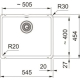 Zlew ceramiczny FRANKE KubusX KXK 110-51 czarny mat | Fraceram (126.0738.293)