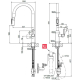 Bateria FRANKE MARIS SLIM CLEAR WATER J PULL-OUT złoty (szczotkowany) (120.0736.601)
