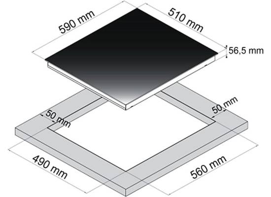 Płyta indukcyjna FREGGIA HCI64B/1 czarny