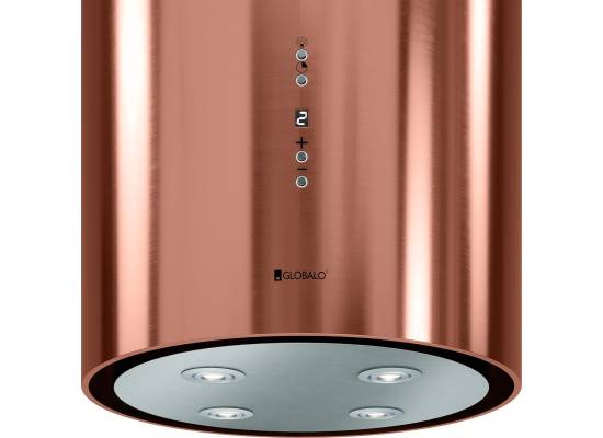 _dodatkowy RABAT 12%_ | Okap wyspowy GLOBALO CYLINDRO ISOLA 39.7 copper | 742 m3/h