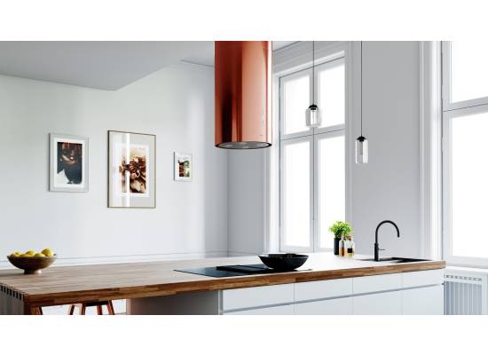 _dodatkowy RABAT 12%_ | Okap wyspowy GLOBALO CYLINDRO ISOLA 39.7 copper | 742 m3/h