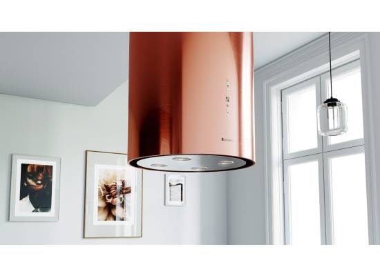 _dodatkowy RABAT 12%_ | Okap wyspowy GLOBALO CYLINDRO ISOLA 39.7 copper | 742 m3/h