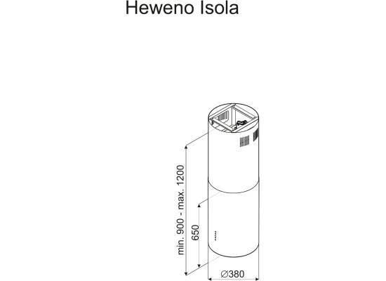 Okap wyspowy GLOBALO HEWENO ISOLA 39.1 LIGHT GOLD