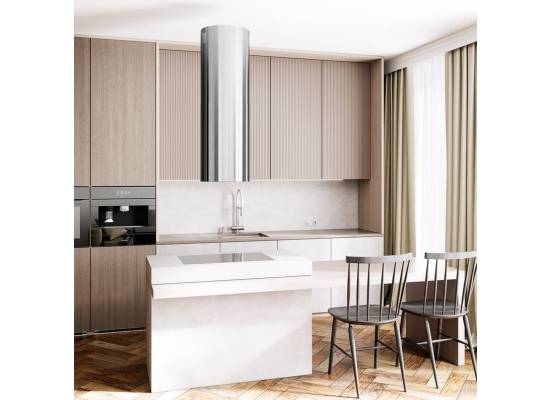 Okap wyspowy GLOBALO LANILIA NEWELIO ISOLA 39.1 inox | 635 m3/h