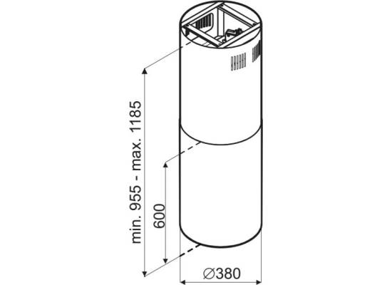 Okap wyspowy GLOBALO LANILIA NEWELIO ISOLA 39.1 inox | 635 m3/h