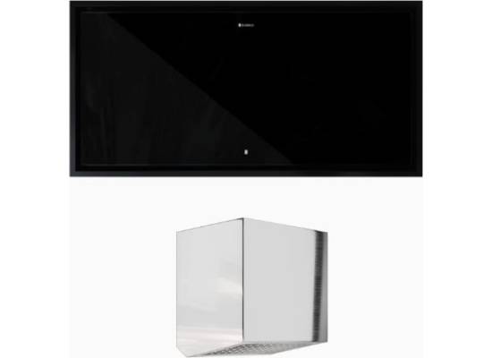 _dodatkowy RABAT 7%_ | Okap sufitowy GLOBALO NOVELTI 100.1 black + turbina TZ 1.1 | 760 m3/h