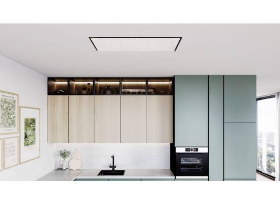 _dodatkowy RABAT 7%_ | Okap sufitowy GLOBALO NOVELTI 100.1 white + turbina TZ 1.1 | 760 m3/h