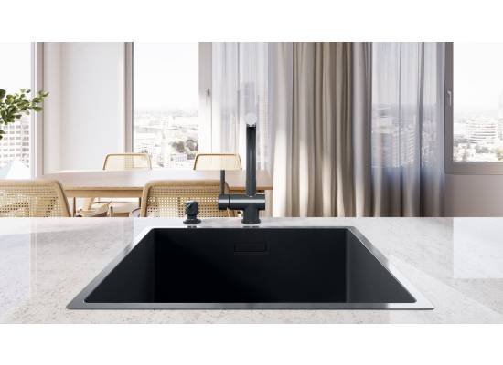 Zlew GLOBALO RIWOLO 50.1 PVD anthracite (grafit szczotkowany)