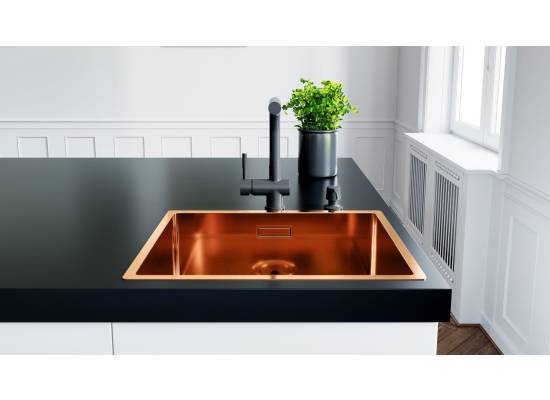 Zlew GLOBALO RIWOLO 50.1 PVD copper (miedź szczotkowana)
