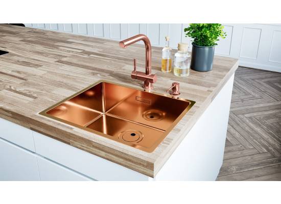 Zlew GLOBALO RIWOLO 50.1 PVD copper (miedź szczotkowana)