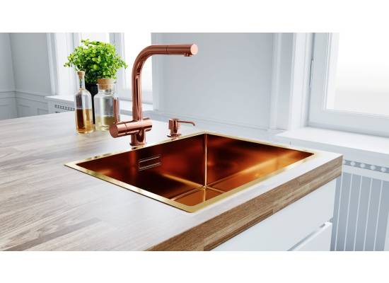 Zlew GLOBALO RIWOLO 50.1 PVD copper (miedź szczotkowana)