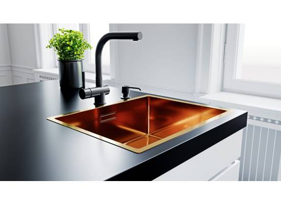 Zlew GLOBALO RIWOLO 50.1 PVD copper (miedź szczotkowana)