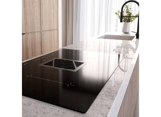 _wysyłka 24H*_ | Płyta indukcyjna z okapem GLOBALO LANILIA VILIO 80.1 black | 81cm | 620 m3/h