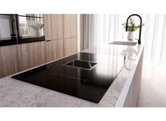 _wysyłka 24H*_ | Płyta indukcyjna z okapem GLOBALO LANILIA VILIO 80.1 black | 81cm | 620 m3/h