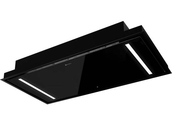 _dodatkowy RABAT 7%_ | Okap sufitowy GLOBALO ZENARA 100.1 black + turbina TW 2.1 | 780 m3/h