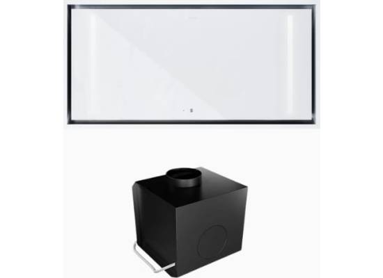_dodatkowy RABAT 7%_ | Okap sufitowy GLOBALO ZENARA 100.1 white + turbina TW 3.1 | 900 m3/h