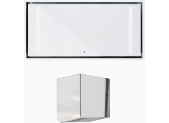 _dodatkowy RABAT 7%_ | Okap sufitowy GLOBALO ZENARA 100.1 white + turbina TZ 1.1 | 760 m3/h
