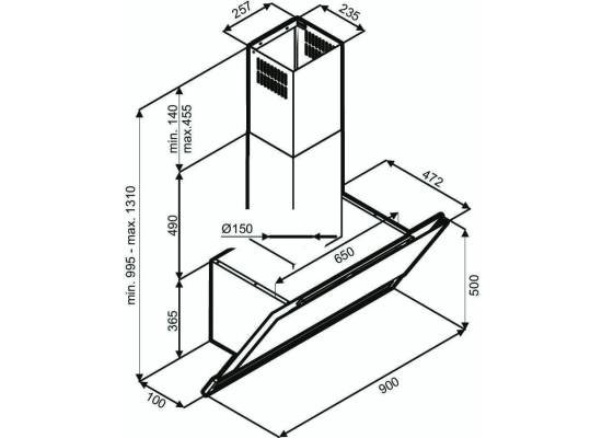 _dodatkowy RABAT 7%_ | _wysyłka 24H*_ | Okap przyścienny GLOBALO ZENESOR 90.2 black | 760 m3/h