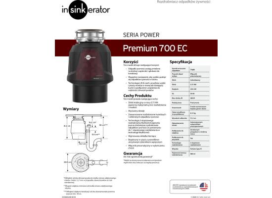 _wysyłka 48h*_| Młynek-rozdrabniacz odpadów InSinkErator PREMIUM 700 EC (80374T-ISE) | 3 lat GWARANCJI*