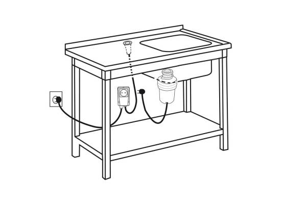 Włącznik pneumatyczny InSinkErator Kit do LC-50, Model 45, 46, 55 (ISE-KIT-W/64452)