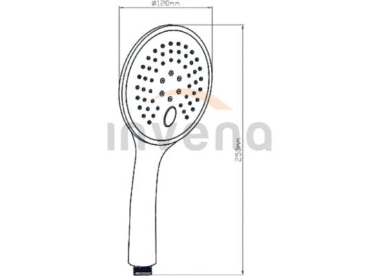 Słuchawka natryskowa INVENA MYKONOS AS-10-001-C chrom